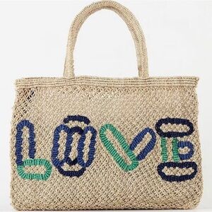 The Jacksons Jute LOVE tote